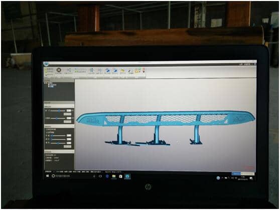 手持式三维扫描仪汽车保险杠扫描实例